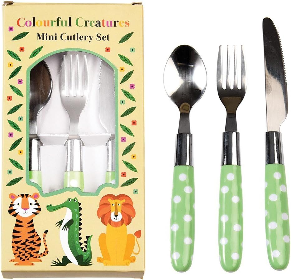 Children's Cutlery Set Choice of Designs (Colourful Creatures