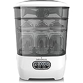 Baby Brezza Bottle Sterilizer and Dryer Advanced – 33% Faster - Largest Capacity Steam Sanitizer - Universal Sterilization Ma