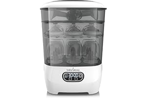 Baby Brezza Bottle Sterilizer and Dryer Advanced – 33% Faster - Largest Capacity Steam Sanitizer - Universal Sterilization Machine for All Bottles + Pump Parts - HEPA Air Filter
