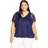 AVENUE Elora Burnout Top