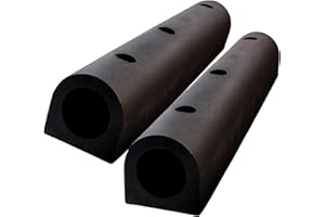 Rubber Wall Protector - Black | High Impact Wall Guard D Type - 36x 6X 6 Inch | 12.25 kg Heavy Duty Rubber Dock Bumper Fender