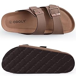 ODOLY Unisex Cork Footbed Slide Sandal, Arch
