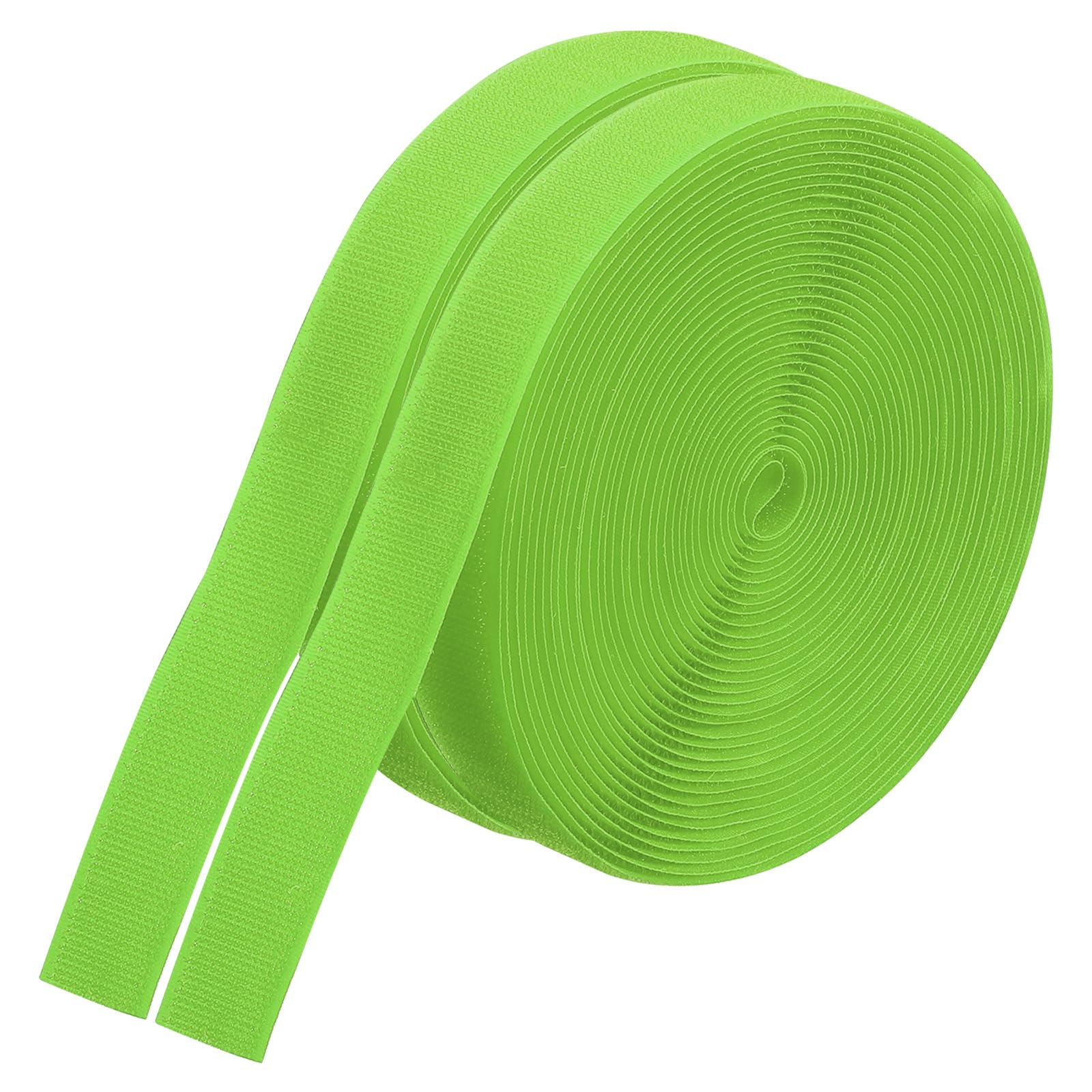 PATIKIL 26.25 Feet Carpet Marker Strips, 2 Rolls Nylon Carpet Strips Spots Hook Tape for Classroom Floor Decoration Teacher Education Social Distance, Green