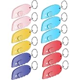 Minatee 12 Pack Mini Keychain Box Cutter Portable Pocket,Classical Color | Retractable Safety Blade, Compact Utility Knife for Packages Letters, Lightweight Key Ring Design, Office Warehouse Home Use