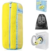Shoe Washing Machine Bag | Laundry Shoe Bag for Washer and Dryer, 1pcs Reusable Shoes Cleaner Bags, Chenille Microfiber for Sneakers Tennis Shoes, Zipper with Lock Ring