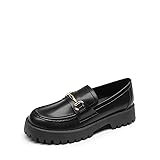 DREAM PAIRS Loafers for Women Platform Chunky Penny