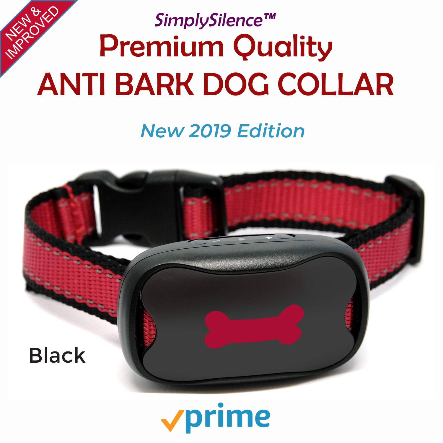 NEW Anti Bark Collar Stop Dog Barking Collars Risk Free No Shock