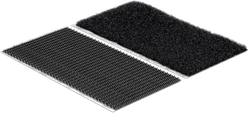 VELCRO Brand Heavy Duty Stick On Strips 50x100mm Set of 2 Black