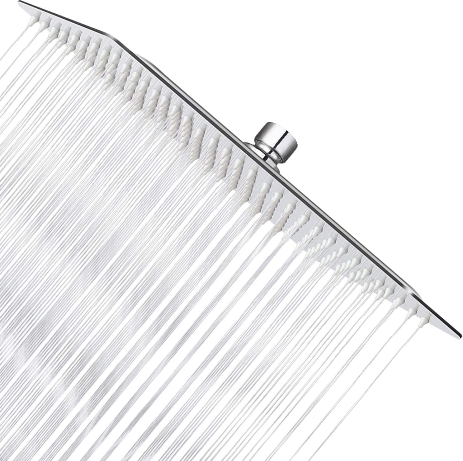 Rain Shower Head, VIGIME High Pressure Square Rainfall Showerhead, 304 Stainless Steel Fixed Shower Heads with 144 Silicone Jets for The Ultimate Shower Experience (12 Inch Chrome)