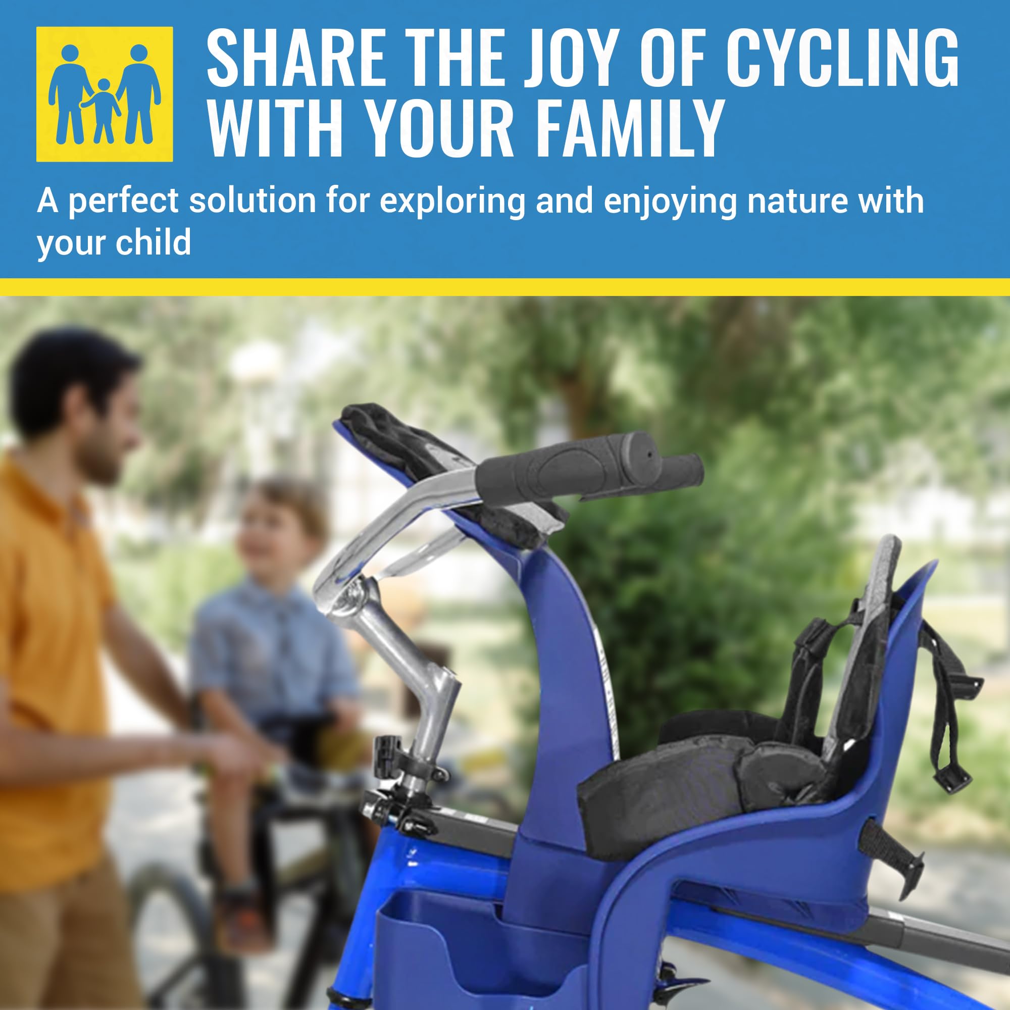 Kangaroo Deluxe Front Mount Bicycle Child Seat,