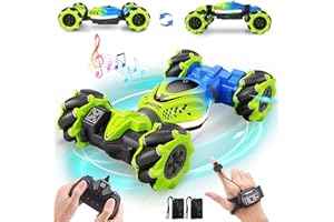 Dysaim Gesture RC Car Hand Controlled Stunt Car for 6-12 yr Boys Girls, 2.4GHz Remote Control Gesture Sensor Toy Drift Twist with Light Music for Kids Birthday Xmas Gift