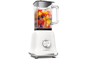 Professional Blender For Smoothies, Countertop Blender with 6 Cup Glass Jar, 3 Functions Including Puree, Crush Ice, 750 Watt