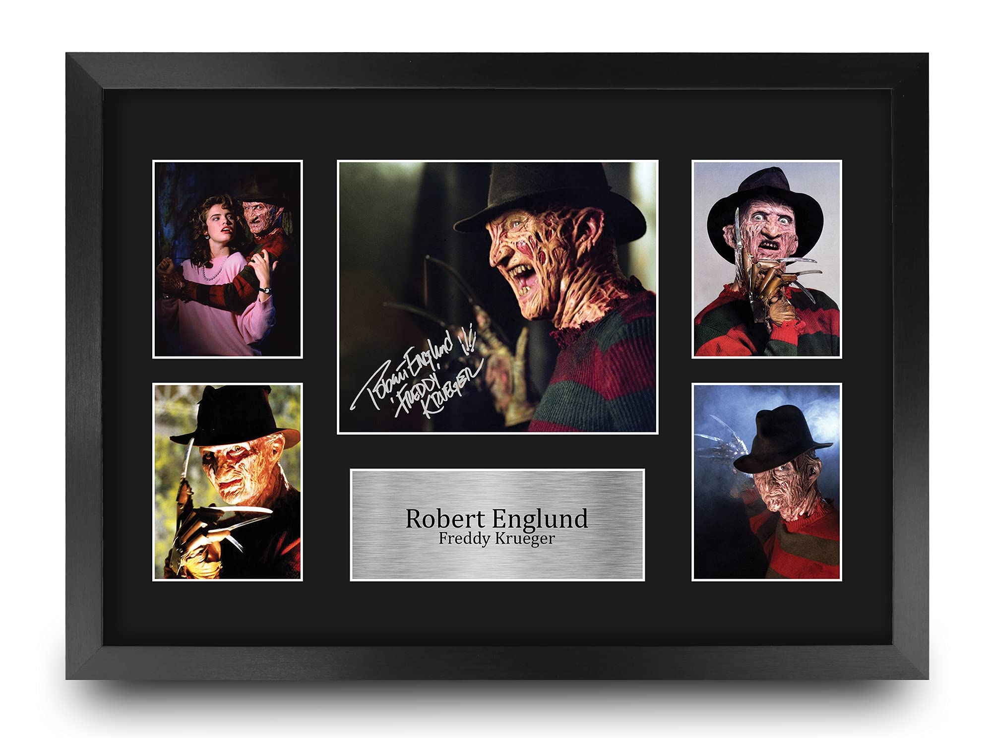 HWC Trading FR A3 Robert Englund Freddy Krueger Gifts Printed Signed Autograph Picture for Movie Memorabilia Fans - A3 Framed