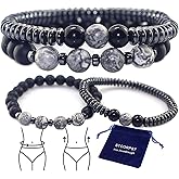 STCORPS7 Magnetic Healing Bracelet – Adjustable Hematite Bracelet for Lymph Drainage, Arthritis, Anxiety Relief, Swelling Reduction & Weight Loss – Slimming Bracelet for Women & Men