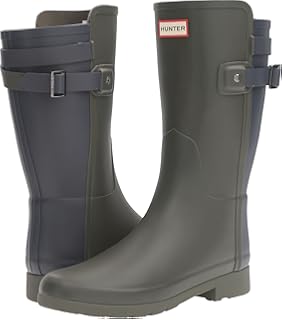 hunter short refined back strap rain boots