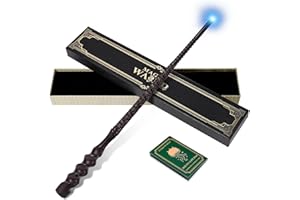 CaptainWiz Light Up Magic Wizard Wand with White Lighting Rechargeable Illuminating Witch Sorcerer Wand for Kids Cosplay Collection, Grace