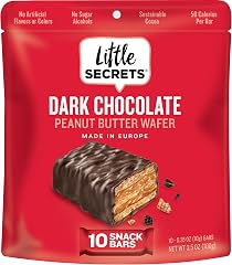 Little Secrets Dark Chocolate Peanut Butter Crispy Wafers || Made in Europe | Nothing Artificial & No Sugar Alcohols | Sustai