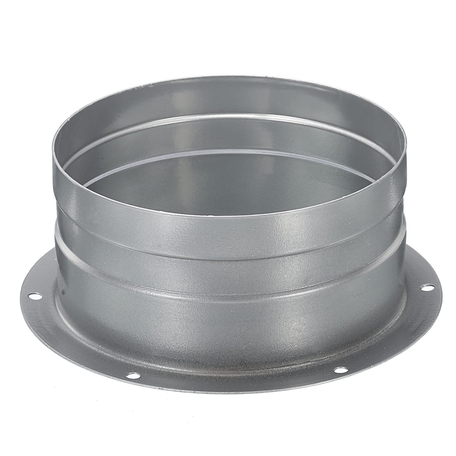 PATIKIL 5 Inch Duct Connector Flange, Metal Straight Pipe Exhaust Hose Flange for Heating Cooling Ventilation HVAC System — image 1