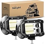 Nilight 18001F-B 2PCS 5Inch 72W Double Row Flood