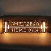 Custom Gym Neon Sign for Wall Decor Led Dumbbell Barbell Name LED Neon Lights for Fitness Studio Office Bar Workout Room Teen