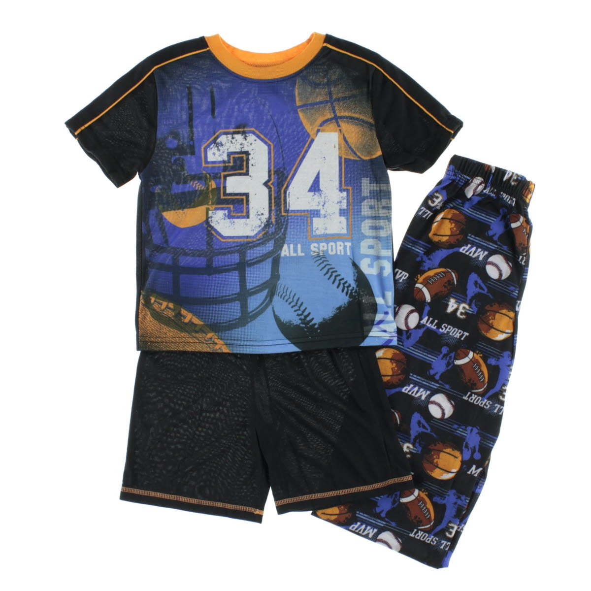 Jelli Fish Kids Boys 416 ThreePiece All Sport Pajama Set Buy Online