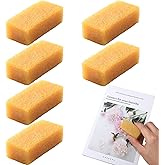 Marspark 6 Pcs Comic Book Dry Cleaning Natural Rubber Book Cover Eraser Tool Dirt Eraser Small Soot Sponge