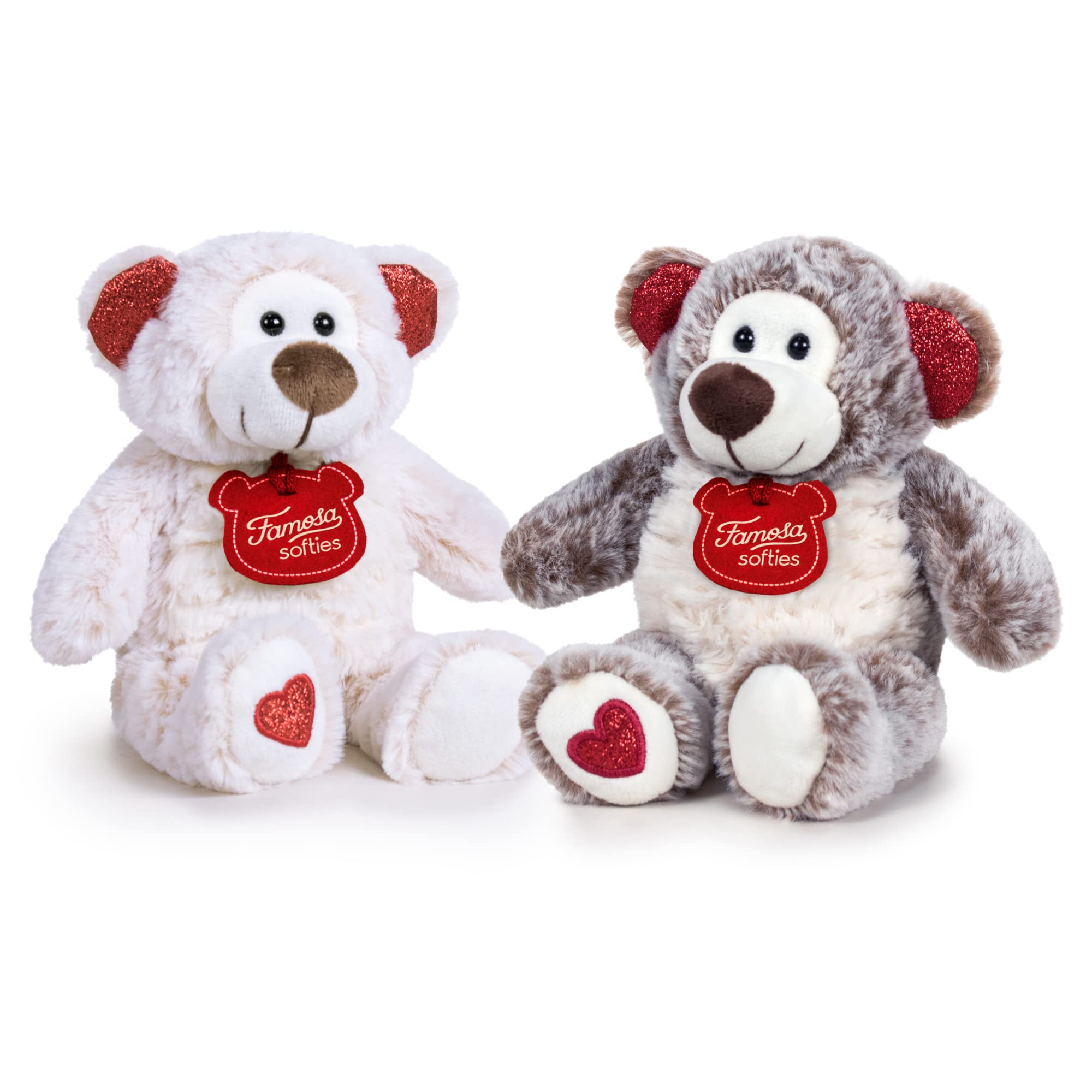 Famosa Softies - Happy Valentine, teddy bear 32cm with gift box, ecological stuffing (760019736)