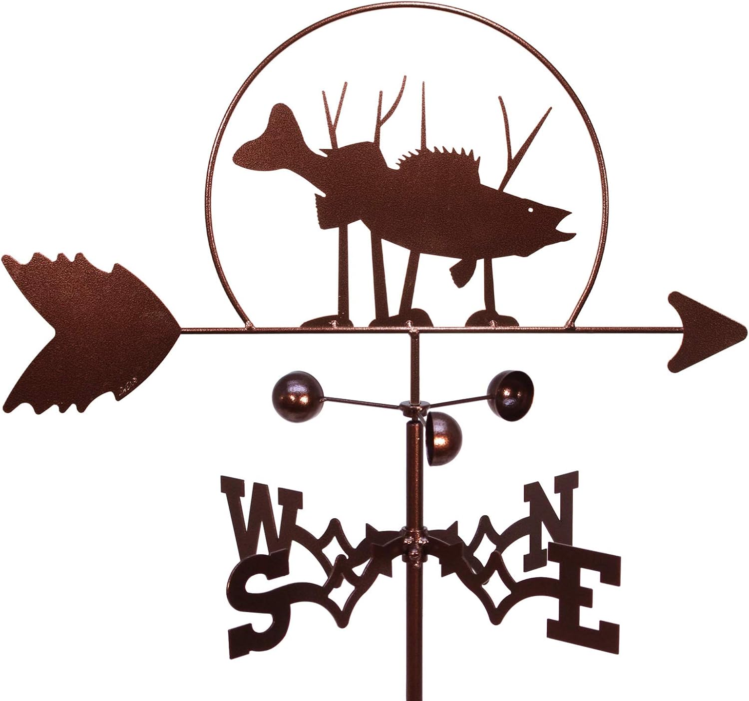 Weathervanes - SWEN Products Fish Walleye Weathervane (Adjustable Mount Included)