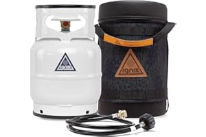 Ignik Refillable Gas Growler Deluxe 5-Pound Propane Tank with Carry Case and Adapter Hose