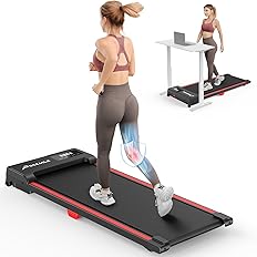 Walking Pad, Rockvale Under Desk Treadmill for Home Office, Portable Mini Treadmill with Remote Control, 2.5 HP Walking Jogging Machine in LED Display, 265 lbs Weight Capacity, Free Installation