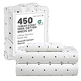 LANE LINEN Twin Cotton Sheets Sets – 450 Thread