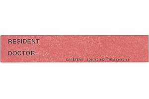 Carstens - Red Resident/Doctor Preprinted ID Cards for 1.5 – 4” Ring Binder Spines - Pack of 100 (1659-05) - Ideal Medical Record Labels for 3 Ring Binders