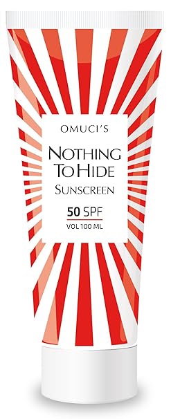 Der umweltfreundliche Sonnenschutz „Nothing to Hide“ von Omuci, Veganer-freundlich, mit natürlichen Inhaltsstoffen. UVA- + UV