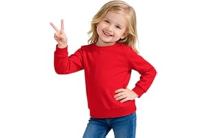 Witwot Toddler Sweatshirt Baby Girl Long Sleeve Shirts CrewNeck Cotton Pullover Tops Clothes Kids Size 2T-5T