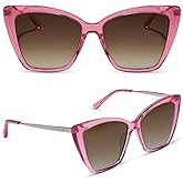 DIFF Becky II Designer Oversized Cat Eye Sunglasses for Women UV400 Gradient Lens