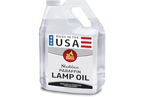 1 Gallon Paraffin Lamp Oil - Clear Smokeless, Odorless, Clean Burning Fuel for Indoor and Outdoor Use - Shabbos Lamp Oil, by Ner Mitzvah