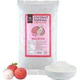 Soeos Lychee Flavored Coconut Jelly Strips, 2.2 lbs (1 Kg), Lychee Jelly for Boba Tea, Sweet and Chewy Tropical Snack, Perfect Topping for Ice Cream, Desserts