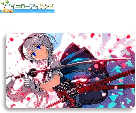 Amazon イエローアイランド カードゲームプレイマット 遊戯王 プレイマット 東方project 東方プロジェクト 魂魄 妖夢こんぱく ようむ マウスパッド 収納ケース付き Tcg万能 アニメ 萌え カード枠なし 60cm 35cm 0 3cm トレカ 通販