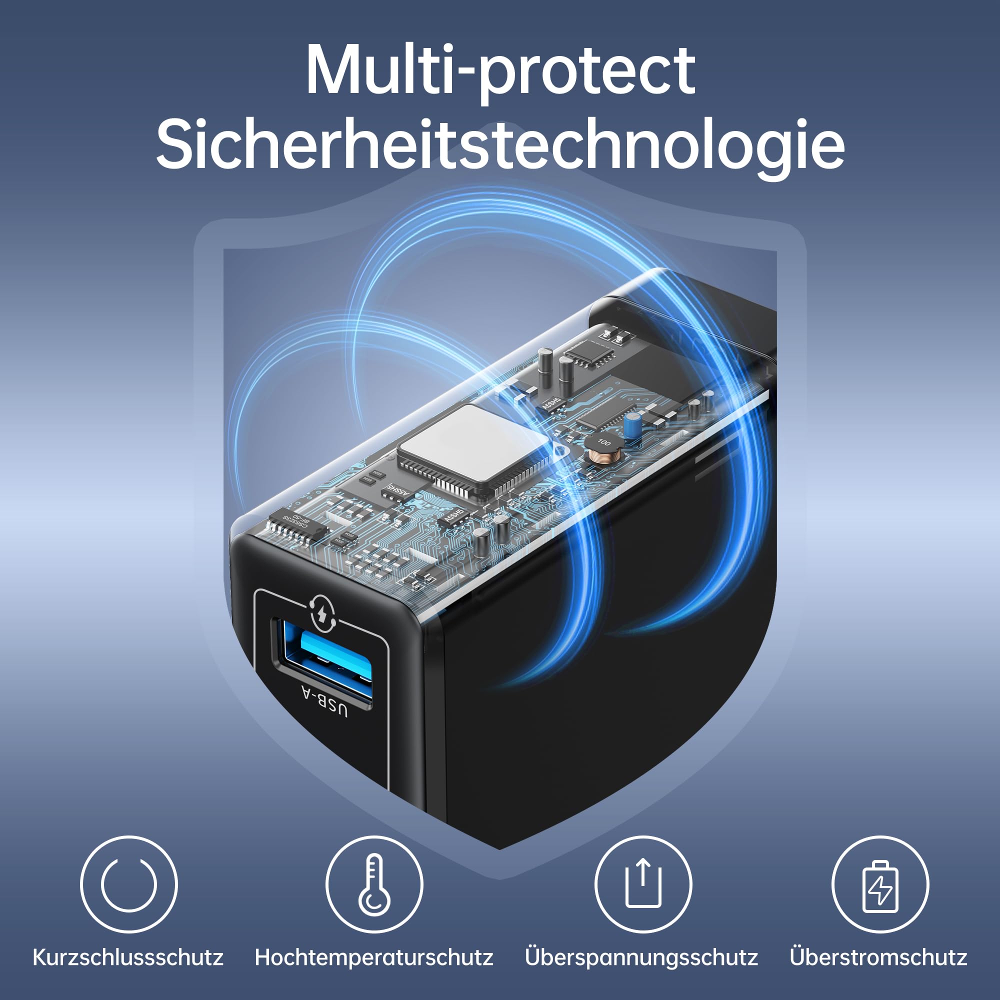 NOHON USB-C Ladegerät Fast Netzteil: 100W GaN Handy 3-Port Schnellladegerät PD Charger 3.0 mit 140W Typ-C 1.2M ladekabel | PPS kompatibel mit MacBook iPad Pro Air Galaxy S23 | für iPhone 15 14 13 12 8