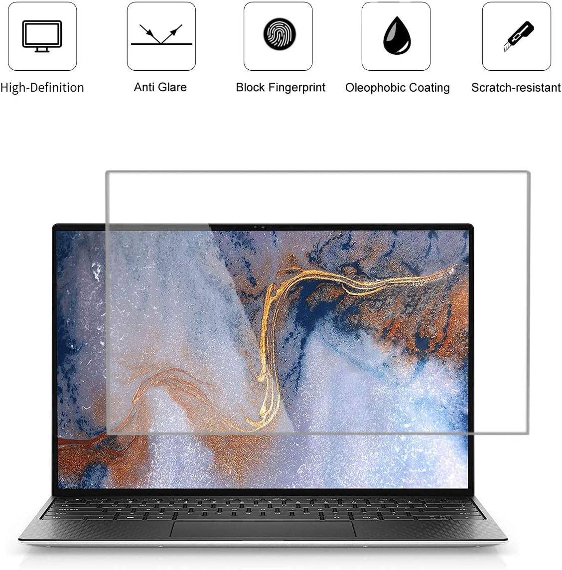 KEANBOLL 3 Pack Matte Anti-Glare Screen Protector for New Dell XPS 13 9300 13.4-Inch Laptop, Help for Your Eyes Reduce Fatigue, Anti Fingerprint