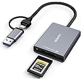 BENFEI CFexpress Type A Card Reader with USB 3.2 (Gen 2) 10Gbps, USB-C&USB-A 2-in-1 Type A CFexpress Adapter, Compatible with