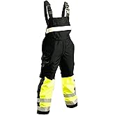 OccuNomix SP-BIB-BYM Class E Speed Collection Premium Cold Weather High Visibility Rainwear Bib, Medium, Yellow