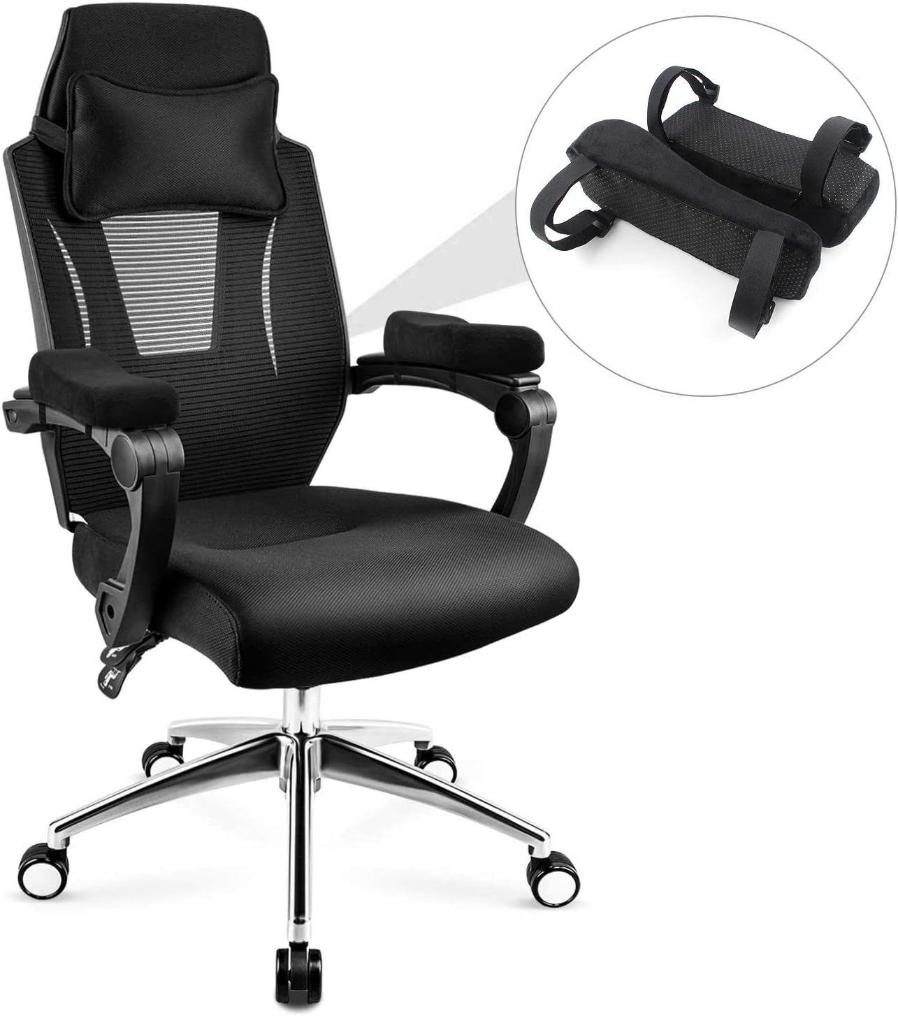 Chair Armrest Pads Foam Memory Foam Comfortable Elbow Pillows for Office Chair Arm Support Forearm Pressure Relief Universal Chair Arm Cover, 2 Piece Set : Office Products