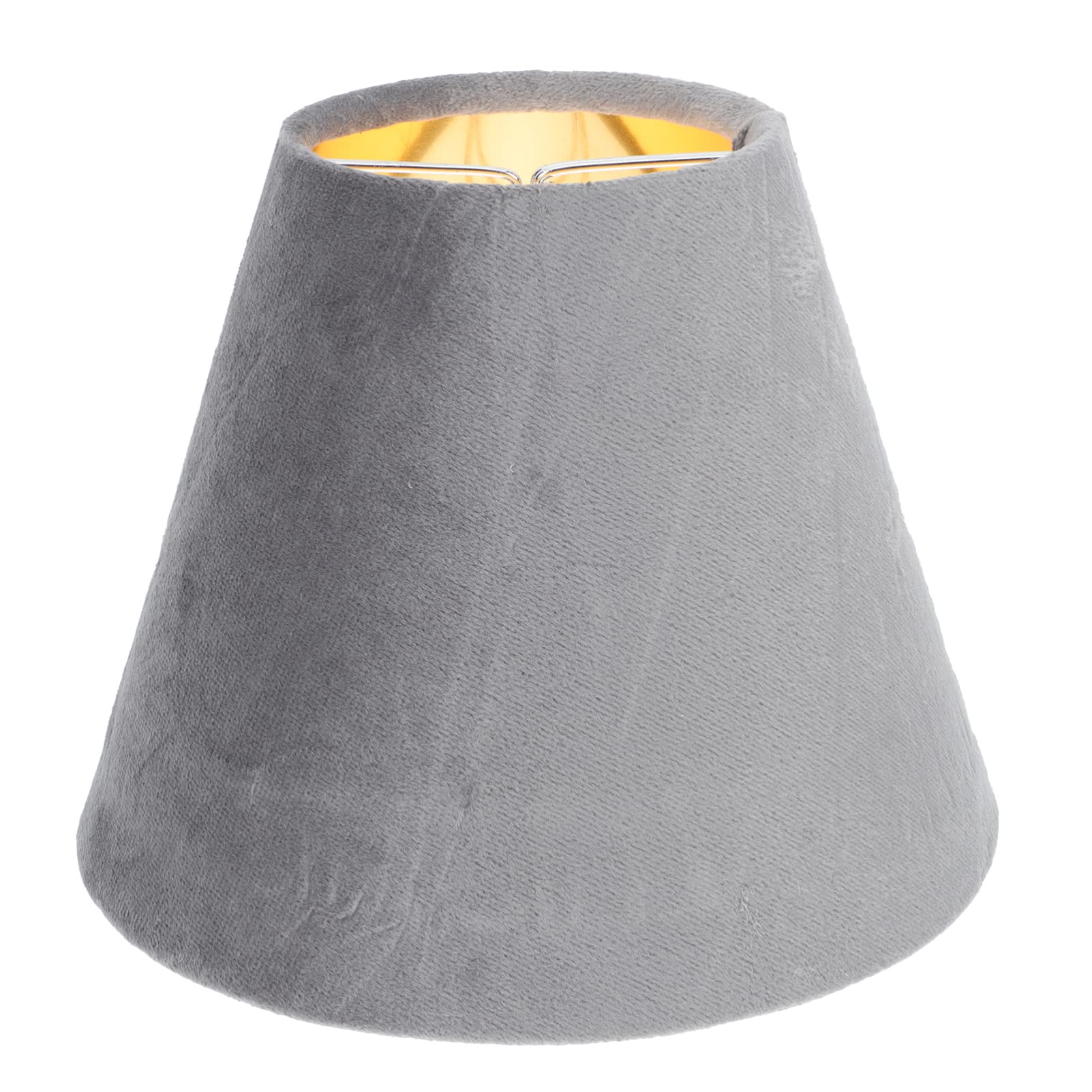 Lurrose Cloth Art Decorative Lampshade 5.91X5.91X4.72In Multipurpose Table Lamp Cover for E27 Light Base Indoor Lighting Simple Grey Lamp Shade