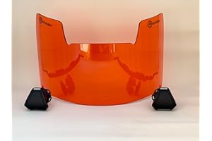 PRECISION SPORTS EQUIPMENT Precision Football Helmet Visor Transparent Colors // Fits Major Brands Kids, Youth & Adult Helmets // Eye Protection for Helmet and Facemask // Transparent Colors