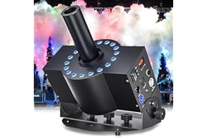 KIINSEHTOQ CO2 Jet Machine 300W CO2 Cannon with RGB Lights, Professional DMX CO2 Blaster Jet Air Column, LED Stage Effects Machine for DJ, Wedding, Party, Festival (1pc)