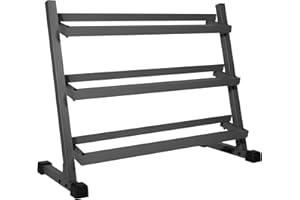 XMark Weights, Dumbbell Set (5 to 50 lb Dumbbells) with Rack, Dumbbell Weight Rack Storage