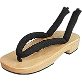 Anime Unisex Cosplay Versatile Summer Wooden Clog Shoes Japanese Cosplay Oshitari Prop with 2 Pairs Flip Flop Socks