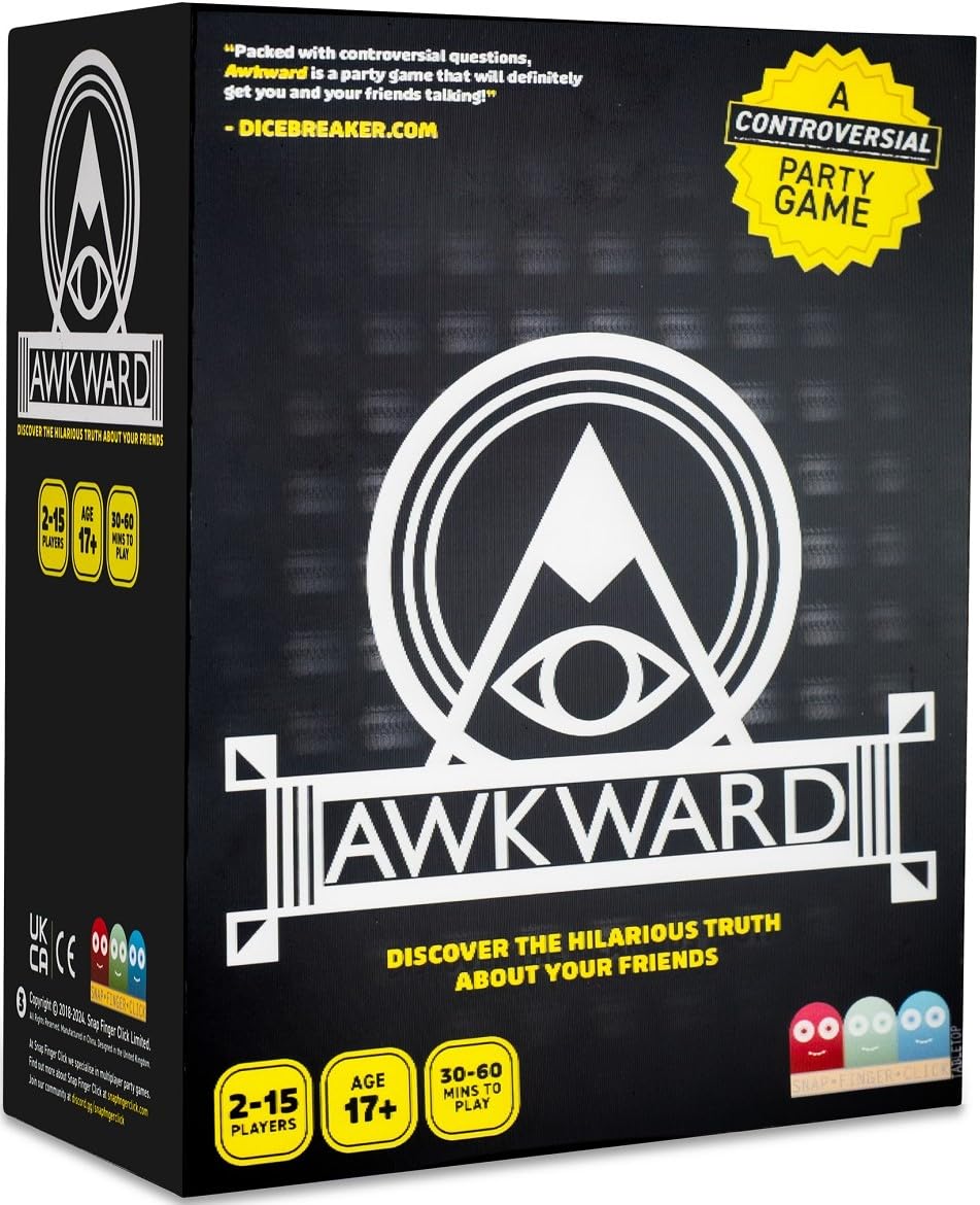 Snap Finger Click Awkward: Controversial Party Game | Card Game For Ages 17+ Adults | Get To Know Your Friends by Answering Some Awkward Questions | Ideal for a Fun Games Night
