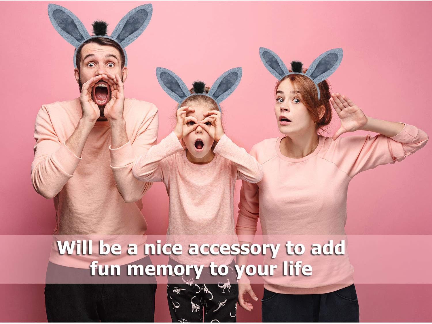 WILLBOND Animal Costume Set Ears Headband Tail Animal Dress Up Set Fancy Dress Costume Party Decoration Accessory (Donkey) - Image 5